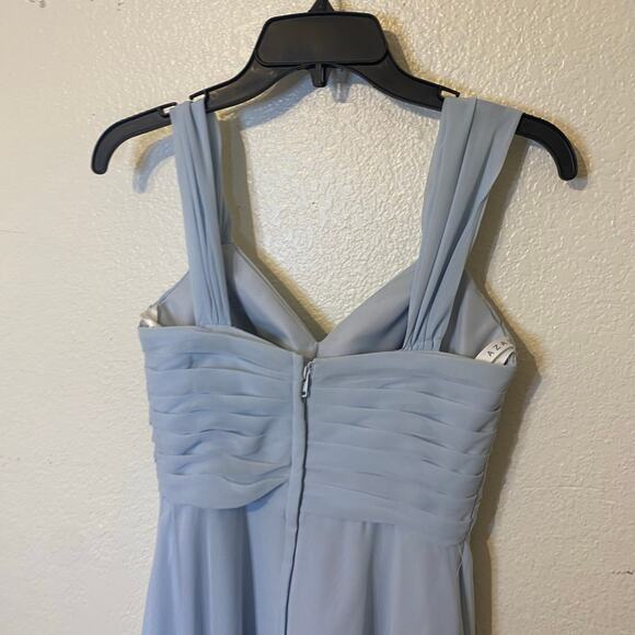 Azazie Kaitlynn Bridesmaid Dress Formal Gown in Ice Blue Size 6 - Picture 7 of 12